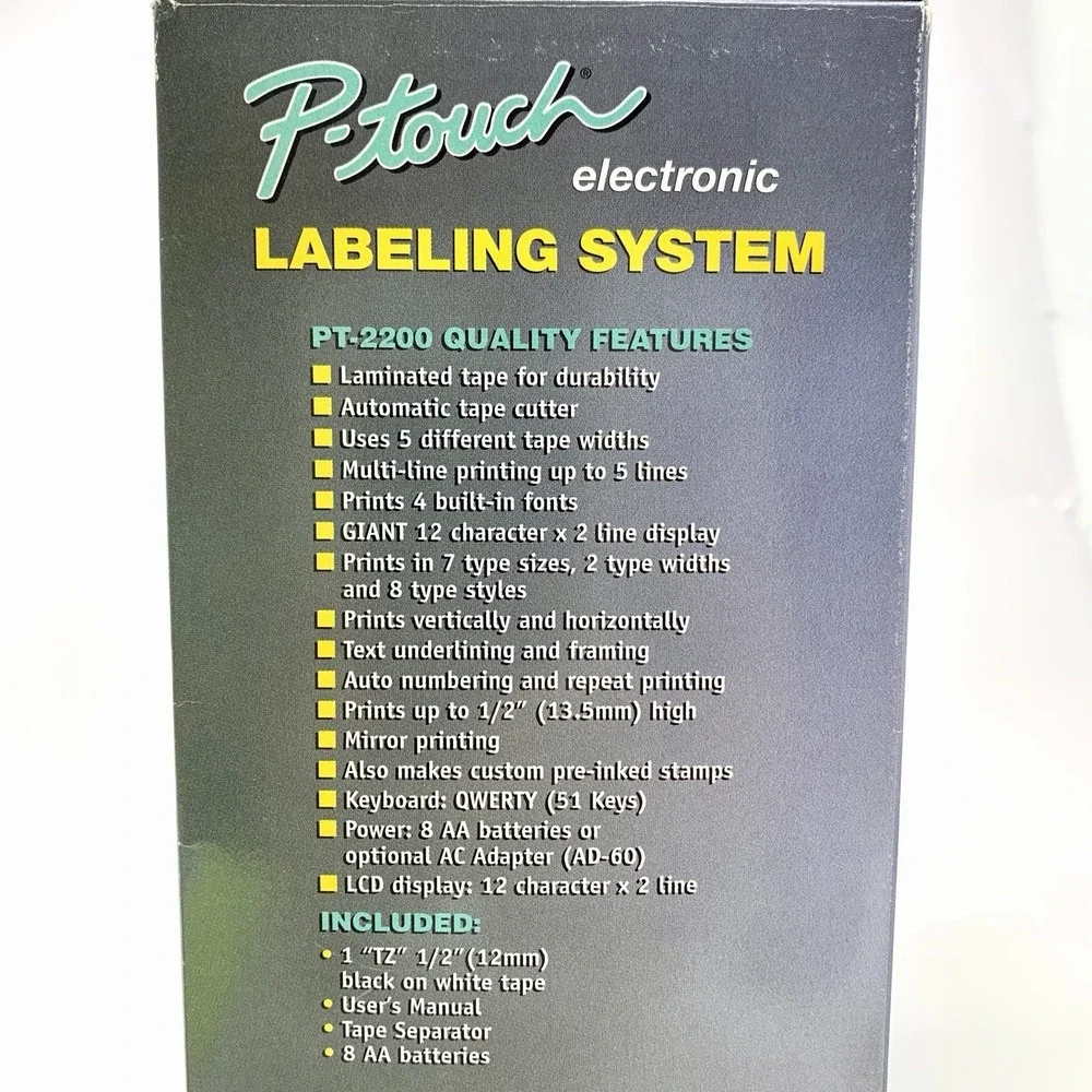Brother P-Touch Model PT-2200 Electronic Labeling System New in Box
